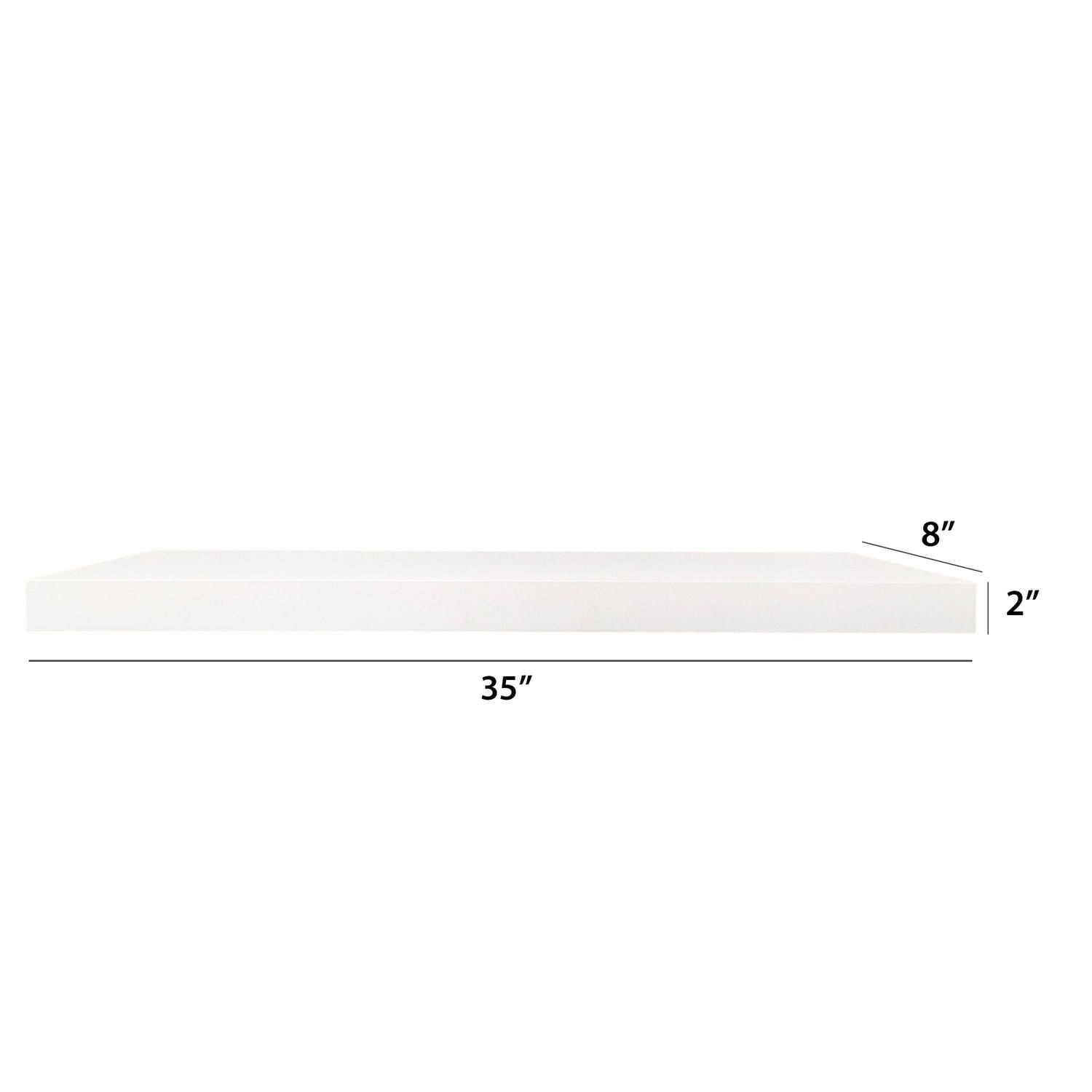 Hometrends 35 inch White Floating Shelf, 35" White Floating Shelf