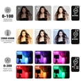 thumbnail image 2 of Luz de vídeo RGB Pixel G1s con control de aplicación Batería recargable integrada de 12 W Luz de cámara LED 10 efectos de iluminación comunes CRI=97 Luz de vídeo RGB de 2500-8500 K con cuerpo de aleac, 2 of 5