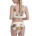thumbnail image 3 of Picia Brown Cat Cartoon Women's High Waisted Bikini Scoop Neck Swimsuit Two Pieces Bathing Suit-Medium, 3 of 8