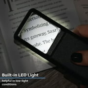 Carson MiniBrite Powerful 5x LED Compact Magnifier with Light & Protective Cover, Slide-Out Magnifying Glass
