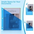thumbnail image 6 of Pack Binder Pockets 3 Hole Punch Clear Plastic Document Folders Binder Organizer Store Letter Size 9.25 x 11.25 Inch Paper Plastic Folders with Pockets Slash File Jacket for Office (5 Colors)$$Office, 6 of 8