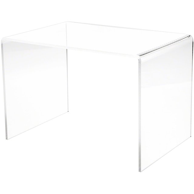 Plymor Clear Acrylic Rectangular Display Riser, 9" H x 13.5" W x 9" D (1/4" Thick) (6 Pack)