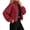 Red, variant on Antinious Women Casual Zip Jacket Collar Drawstring Pocket Solid Long Sleeve Comfy