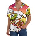 thumbnail image 3 of Sigee Sanrio Aq for Men's Casual Short Sleeve Button Down Shirts Men's Shirts Summer Large, 3 of 7