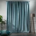 thumbnail image 2 of 3S Brother's Solid Luxury Matte Velvet Soft Curtains Set of 2 Panels Hanging Back Tap & Rod Pocket Home Décor Bedroom Kitchen Office Windows Room Darkering ( Maya-52"x84"), 2 of 6