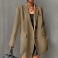 thumbnail image 3 of Vedolay Womens Coat Suit Jackets for Women Casual Office Long Sleeve Open Front with Button Suit Jacket,Khaki M, 3 of 4