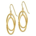 thumbnail image 2 of FB Jewels 14K Yellow Gold Polished Double Circle Dangle Wire Earrings, 2 of 3