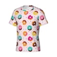 thumbnail image 5 of Vsdgher Donut Print Men's Dry Fit Mesh Athletic Shirts Moisture Wicking Tennis T-Shirt Tops, 5 of 9
