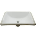 thumbnail image 2 of Novatto NP-U193906ORB Rectangular Undermount White Porcelain Sink Set w/ Overflow Drain Rubbed Bronze, 2 of 9