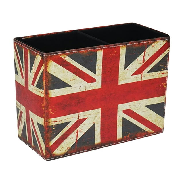 WHEANG Pencil Barrel Pen Holder Remote Control Shelf Storage Box American Flag Pencil Cup Desk Pen for Home Patriotic Decoration Organizer One Size Multi-Color