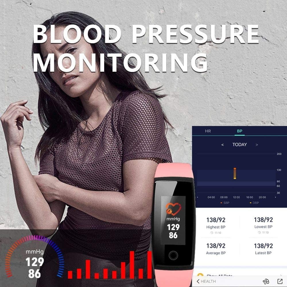 Fitness Tracker Watches, with Blood Pressure Heart Rate Monitor