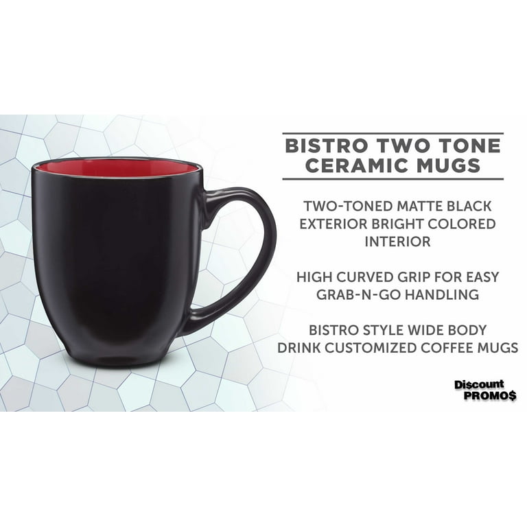 Bistro Coffee Mugs 16 oz. Set of 10, Bulk Pack - Great for Tea, Cocoa,  Diner, Travel mugs - Red - Walmart.com