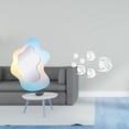 thumbnail image 2 of Adhesivos decorativos modernos de pared con diseño ondulado de espejo acrílico, maquillaje y peces. Removibles para baño, sofá, fondo de TV., 2 of 8