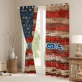thumbnail image 3 of Manfei Rustic Farmhouse Us Flag Blackout Curtains Set of 2 (52x84 Each),250 Years 1776-2026 Print Curtain, 3 of 7