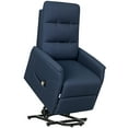 thumbnail image 3 of HOMCOM Power Lift Recliner Chair, Electric Reclining Chair with Remote, Side Pockets, Pocket Spring, Tufted Back, Quick Assembly, Deep Blue, 3 of 10
