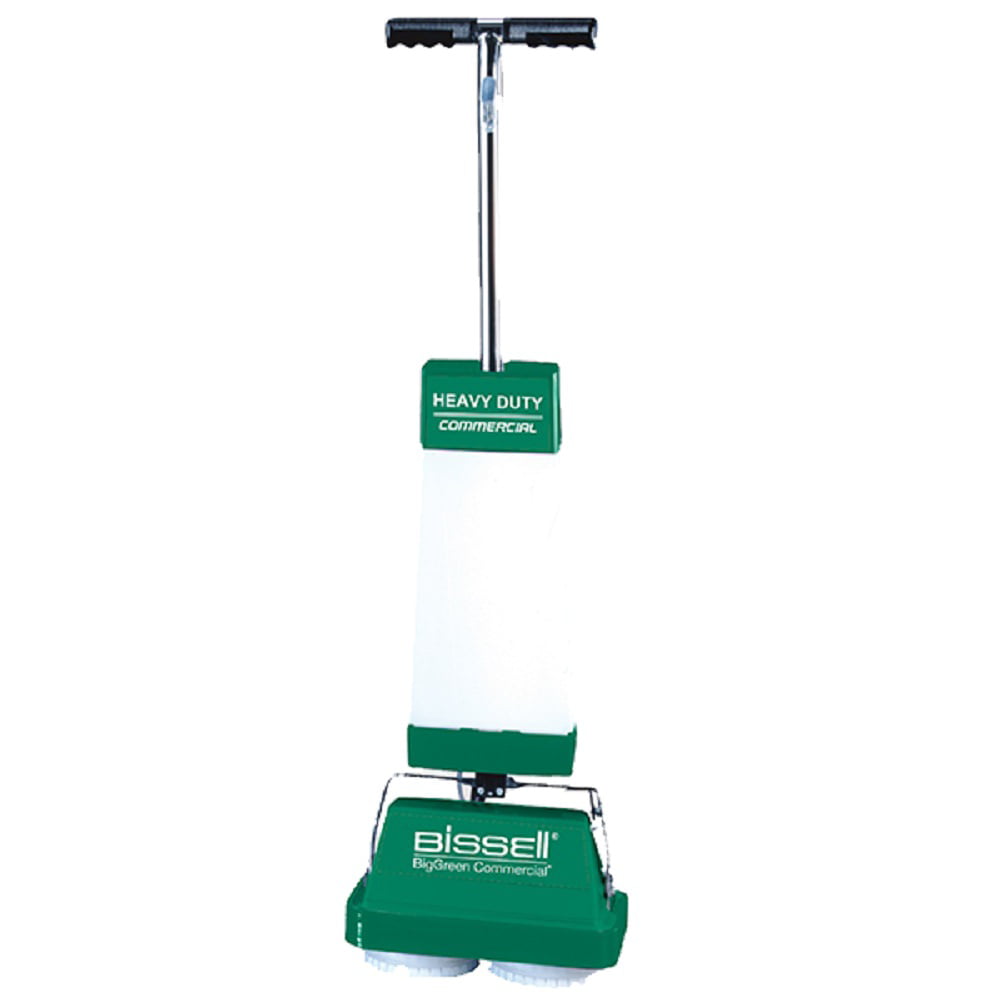 Polypropylene Bissell BigGreen BGFS5000 Portable Two Brush Floor Scrubber & Polisher 13 Large x 7 W x 44 H White & Green New 