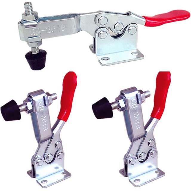 Abrazadera de rodilla, 3 piezas, abrazadera de palanca de metal, abrazadera de palanca horizontal, barra de liberación rápida, herramienta manual, palanca de tensión de fuerza de sujeción