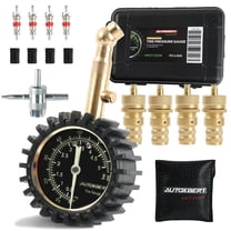 AUTOXBERT 0-75 PSI Tire Pressure Gauge Glow Dia with 6-30 PSI Tire Deflators x4 off Road Accessories