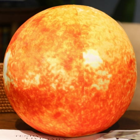 10.6Inch Super Cute Sun Plush Soft Pillow, Soft and realistic Earth, Moon, Sun, stuffed plush toy for learning science, astronomy, space, blue planet, toy (sun), Colour