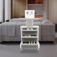 thumbnail image 3 of Professional-Grade 3-Drawer Utility Cart on Wheels - Trolley Cart W/ 3 Drawers, 3 of 16