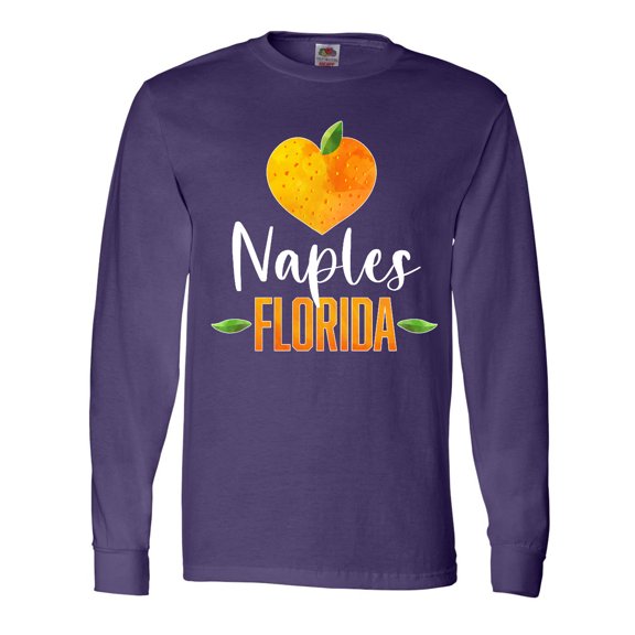 Inktastic Naples Florida Orange in Heart Long Sleeve T-Shirt