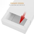 thumbnail image 3 of White Small Candy Containers Boxes, Rectangle Kraft Cardboard Paper Drawer Style for Party Favors, 3 of 6