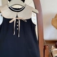 thumbnail image 4 of GDEGE Children Toddler Girls Dress Girls Sleeveless Jumpsuit Little Black Doll Collar Vest Princess DressKids Girls Cute Fashion Casual Comfortable Party Dress, 4 of 8