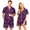Dark Purple, variant on Couples Matching Halloween Pajama Sets 2 Piece Short Sleeve Button Down Pjs Soft Lightweight Sleepwear for Women Men Plus Size Pumpkin Bat Print Lounge Set Orange L