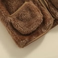 thumbnail image 2 of Kmbangi Sleeveless Plush Vest, Solid Color V-neck Outerwear with Pockets, 2 of 9