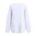 thumbnail image 4 of DHFJKG Women's Oversized Sweatshirt V Neck Long Sleeved Pullover Solid Color Casual Sporty Hoodless Sweatshirts Comfort Tops, 4 of 5