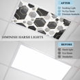 thumbnail image 4 of Black Grey Fluorescent Light Covers, Geometric Gold White Hexagon Modern Magnetic Light Covers for Ceiling Lights, Fluorescent Ceiling Shade Filters for Classroom Bedroom Office 4x2Ft x 3PCS, 4 of 8