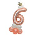 thumbnail image 1 of Number 6 Foil Helium Foil And Wreath S, -dimensal Base, 1 of 5