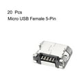 thumbnail image 2 of Uxcell 5-Pin DIP 180 Degree Female Micro PCB USB Adapter 20 Count, 2 of 3