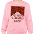 thumbnail image 2 of Halloween Junkie Bats Sweatshirt Unisex Small Pink, 2 of 5
