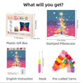 thumbnail image 2 of DIY Latch Hook Pillow Kits Merry Christmas Snowflake and Tree Printed Pillowcase Crochet Yarns Hooking Handmade Pillow Cover Cushion for Home Sofa Decoration 17x17inch-2, 2 of 7