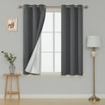 thumbnail image 2 of Deconovo Blackout Curtains Light Blocking Thermal Insulated, Dark Gray, 42W x 63L Inch, Noise Reducing Grommet Drapes for Bedroom, 2 Panels, 2 of 5