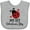AC-Heather Grey, variant on Inktastic 1st Valentines Day Ladybug Boys or Girls Baby Bib