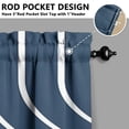 thumbnail image 3 of Modern Abstract Geometric Lines Boho Kitchen Curtains - Vintage Tier Cafe Curtains for Bathroom Living RV Rod Pocket Window Drapes 36 Inch 2 Panels Set 28"x36" Window Treatment Tiers, 3 of 4