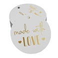 thumbnail image 1 of Inkdotpot Made With Love Text Bottle Tag Real Gold Foil Favor Hang Tags Pack Of 50, 1 of 6