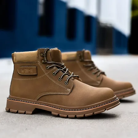 

Men‘s Waterproof Wear-resistant Safety Brown Boots For Winter