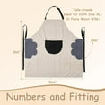 thumbnail image 2 of URBY 1pc Plus Size Extra Wide Apron with Hand Wiper Round Pockets, Gream, 2 of 7