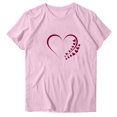 thumbnail image 4 of EchfiProm Womens Shirts Love Heart Graphic Tee Valentine Pink Cute Casual Valentine Day Tops for Adult, 4 of 5