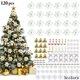 thumbnail image 1 of Adornos para árbol de Navidad NQ con purpurina flores artificiales copos de nieve colgantes bolas de Navidad estrellas de azúcar de cebada, 1 of 4