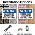 thumbnail image 3 of (2 Pack) Emergency Evacuation Meeting Area OSHA Notice Sign 24 Inch X 18 Inch Plastic Sign, Weather Resistant, UV Protected for Workplace, Business, and Construction Site, Made in the, 3 of 8