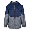 thumbnail image 2 of Boys Color Block Rain Jacket, Pure Navy, 7, 2 of 2