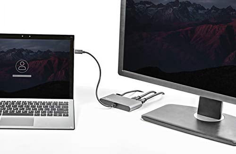 StarTech.com Thunderbolt 3 Mini Dock - Portable Dual Monitor TB3 Docking Station w/HDMI 4K 60Hz - 2X USB-A Hub (3.2/2.0) & GbE - 28cm Attached Cable - TB3 Multiport Adapter - Mac/Windows (TB3DKM2HDL)