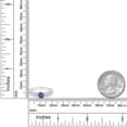 thumbnail image 4 of Gem Stone King 925 Sterling Silver Purple Amethyst and White Topaz 3-Stone Women Engagement Ring (0.89 Ct, Size 5), 4 of 4