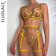 thumbnail image 2 of Lencería Ellolace, ropa interior de encaje sensual, bordado transparente, ligas de 3 piezas, bonitos y bonitos kits de cuidado de la piel íntimos Tan Jianjun unisex, 2 of 2