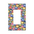 thumbnail image 1 of DouZhe 1-Gang Decorator/Rocker Wallplate, Funny Cute Monsters Cartoon Decorative Wall Plates, 1 of 7