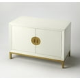 thumbnail image 3 of HomeRoots 389823 31.5 x 36 x 16 in. Monika White & Gold Accent Chest, 3 of 9